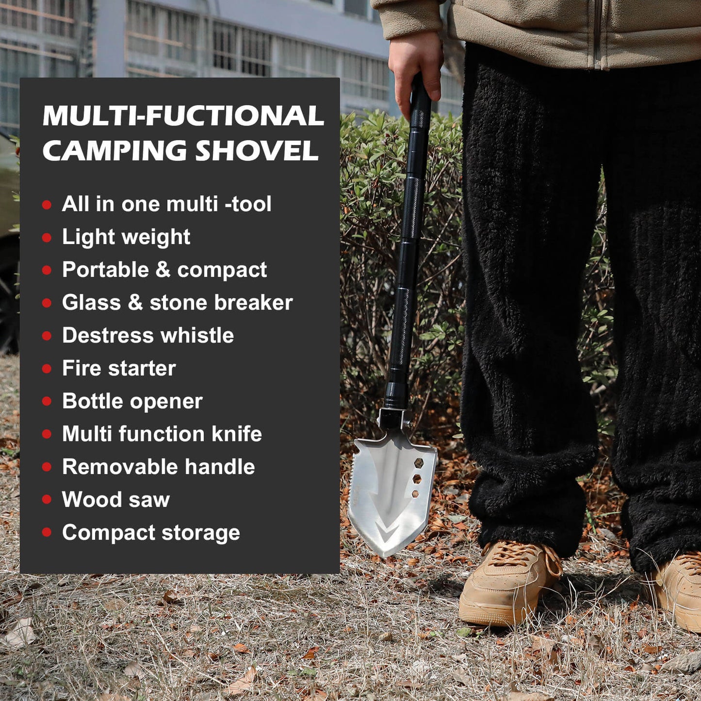 X-BULL Folding Multifunction Shovel