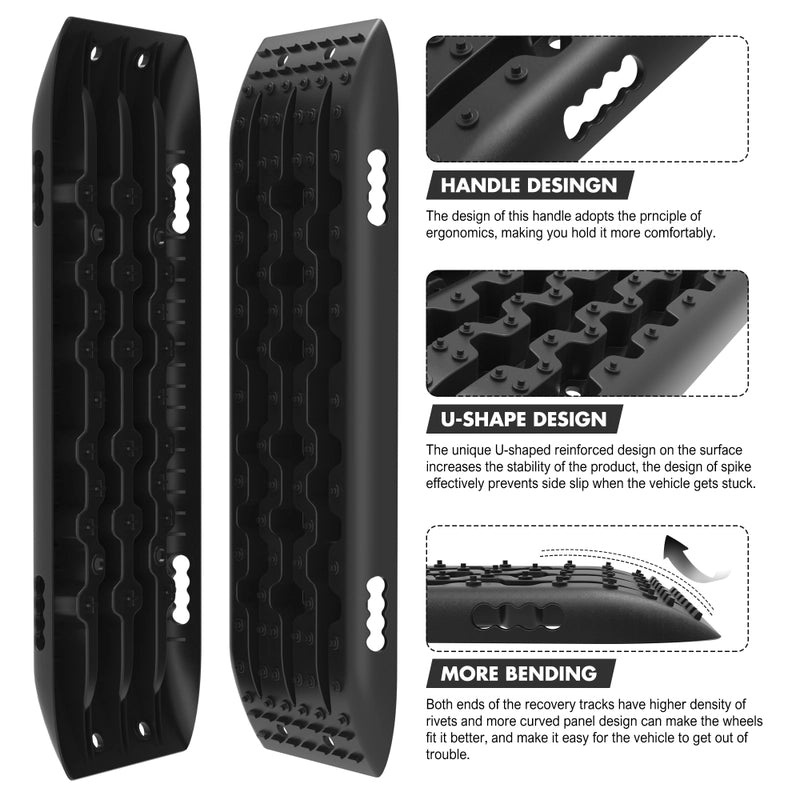 X-BULL Recovery tracks Gen 2.0 with Mounting kit - Black