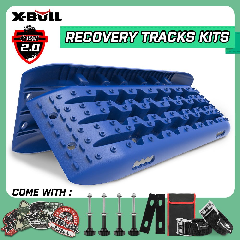 X-BULL Recovery tracks Gen 2.0 with Mounting kit - Blue
