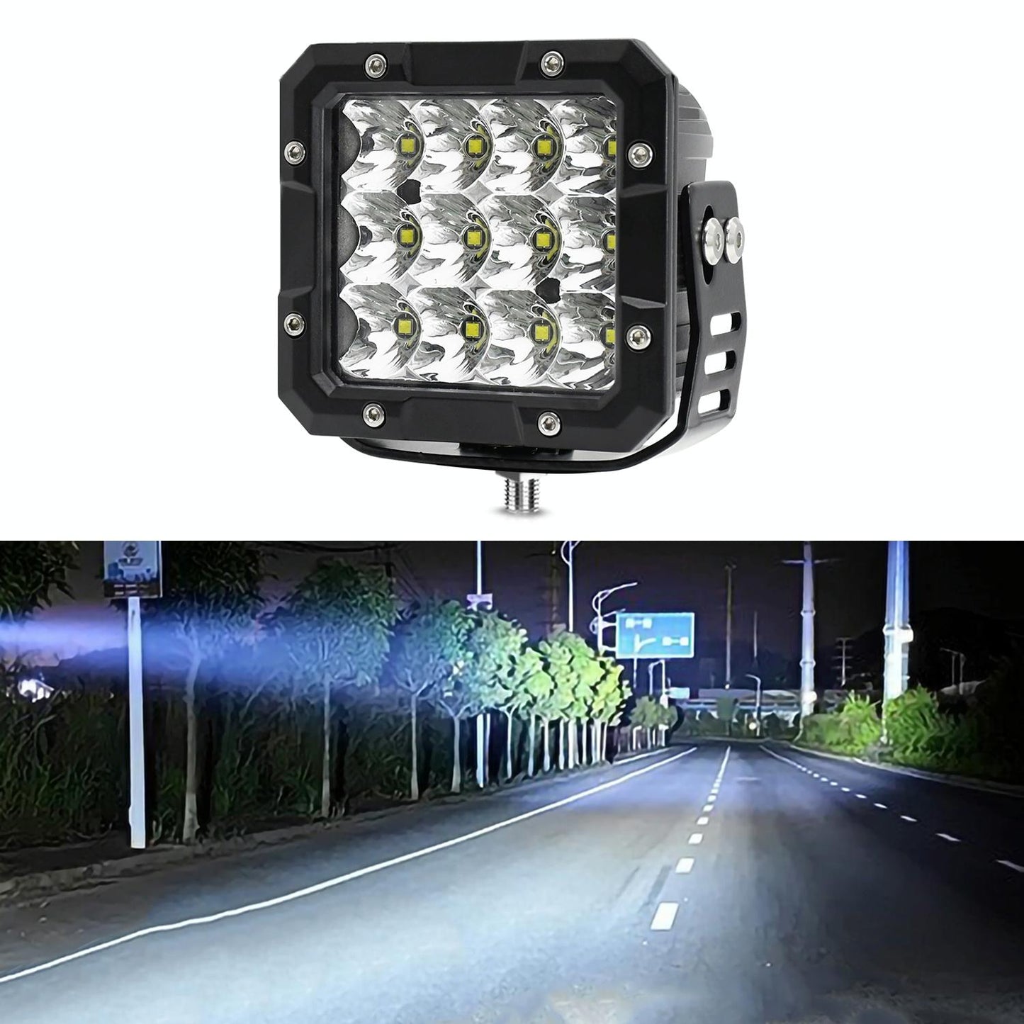 5 Inch Square Work Light - White