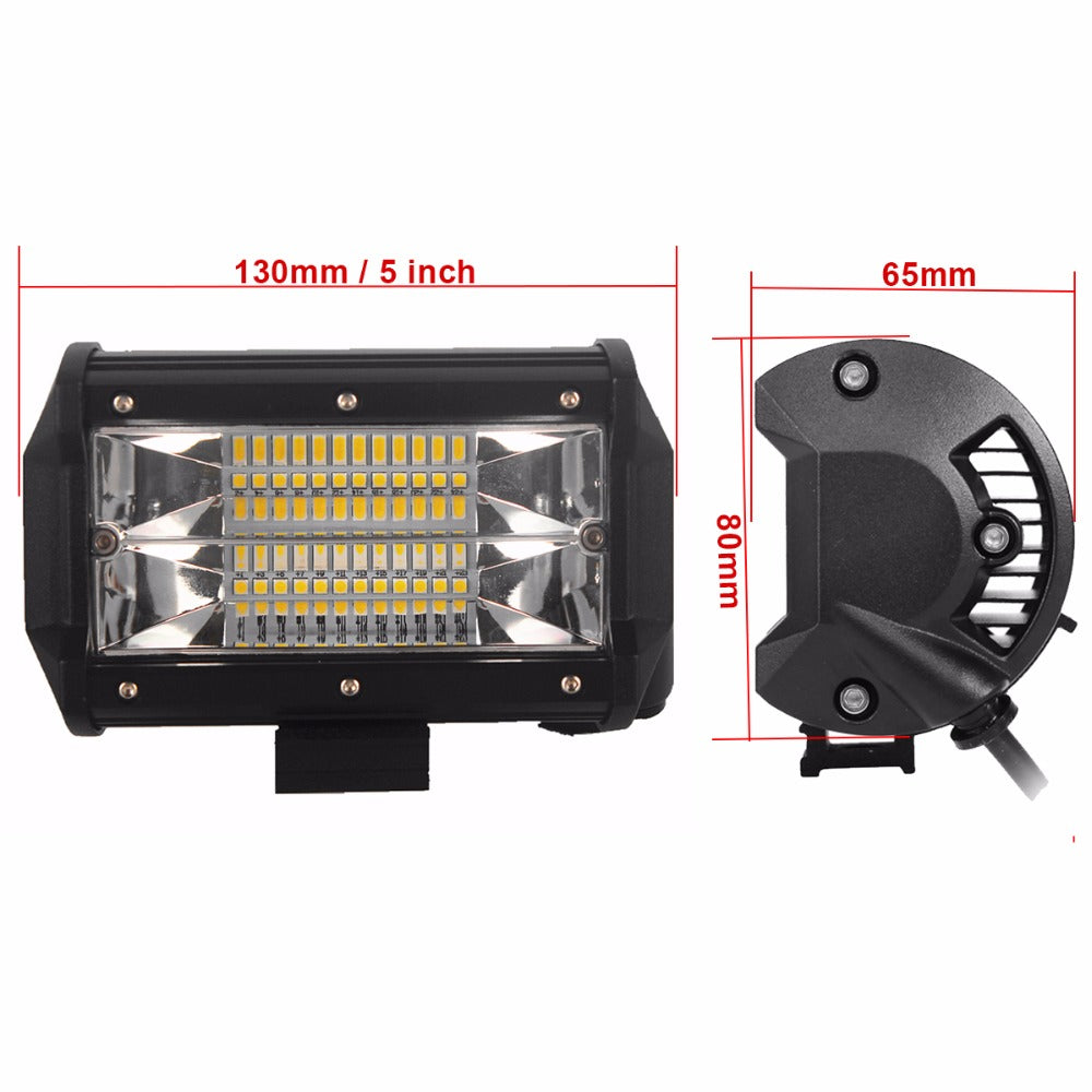 Pair 5 inch LED Light Bar - White