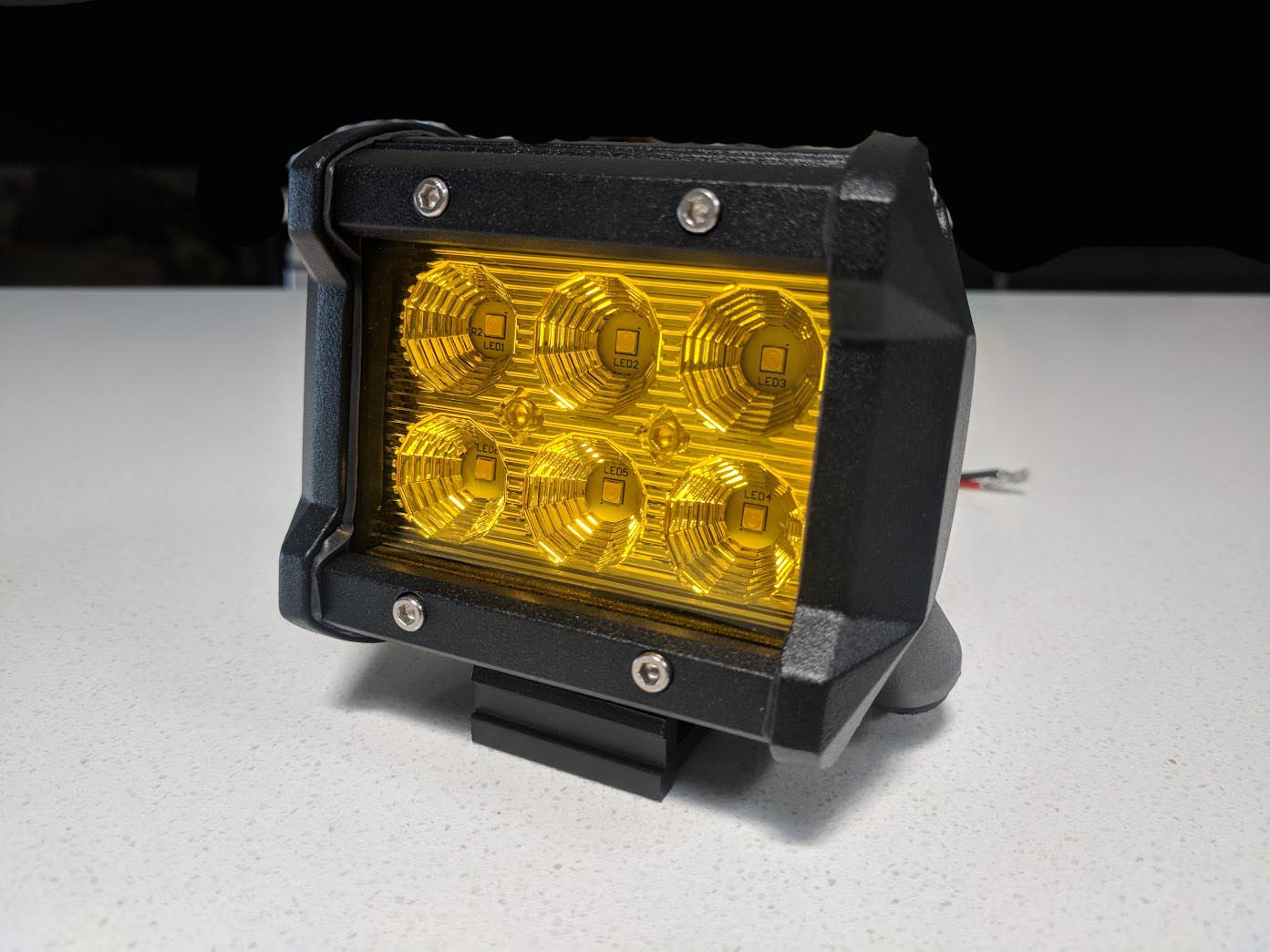 Pair 4 inch CREE LED Light Bar - Amber