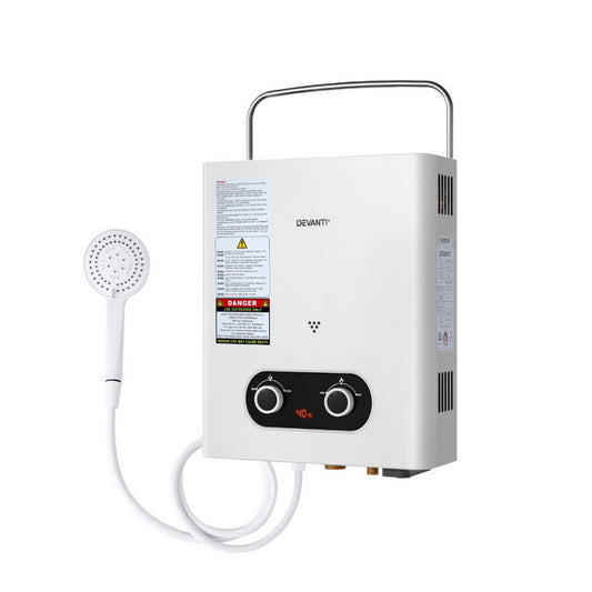 Devanti Portable Gas Water Heater with Shower