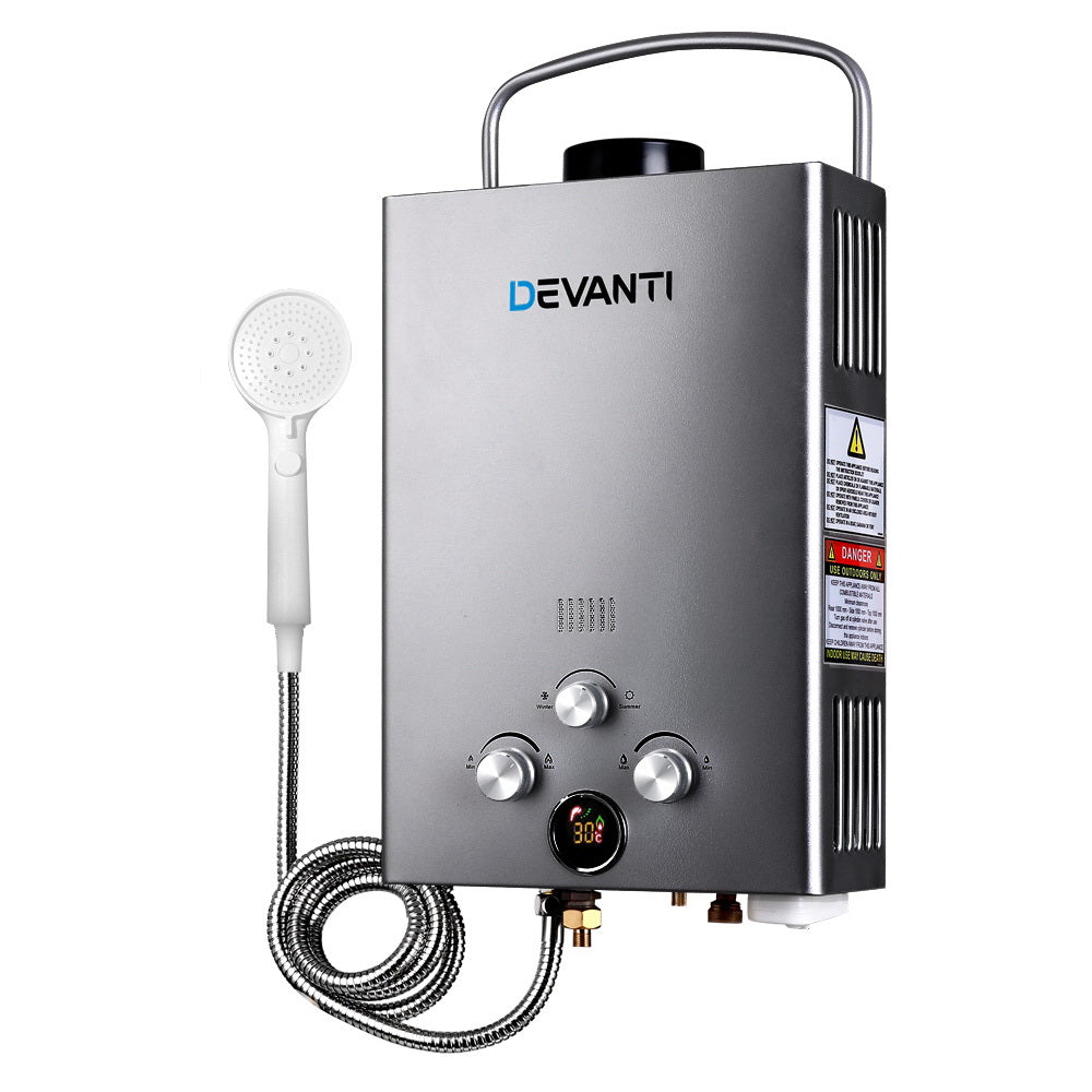 Devanti Portable Gas Water Heater with 8L/Min Pump