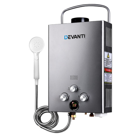 Devanti Portable Gas Water Heater with 8L/Min Pump