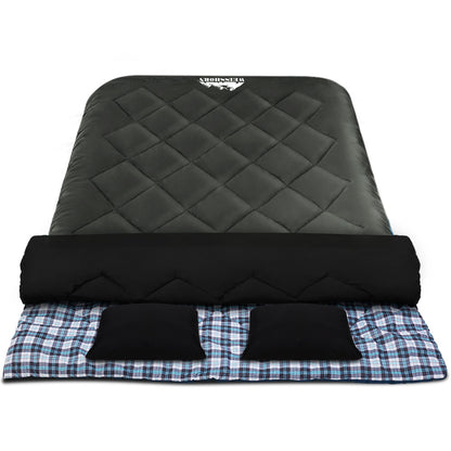 Double Sleeping Bag with Pillows