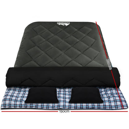 Double Sleeping Bag with Pillows