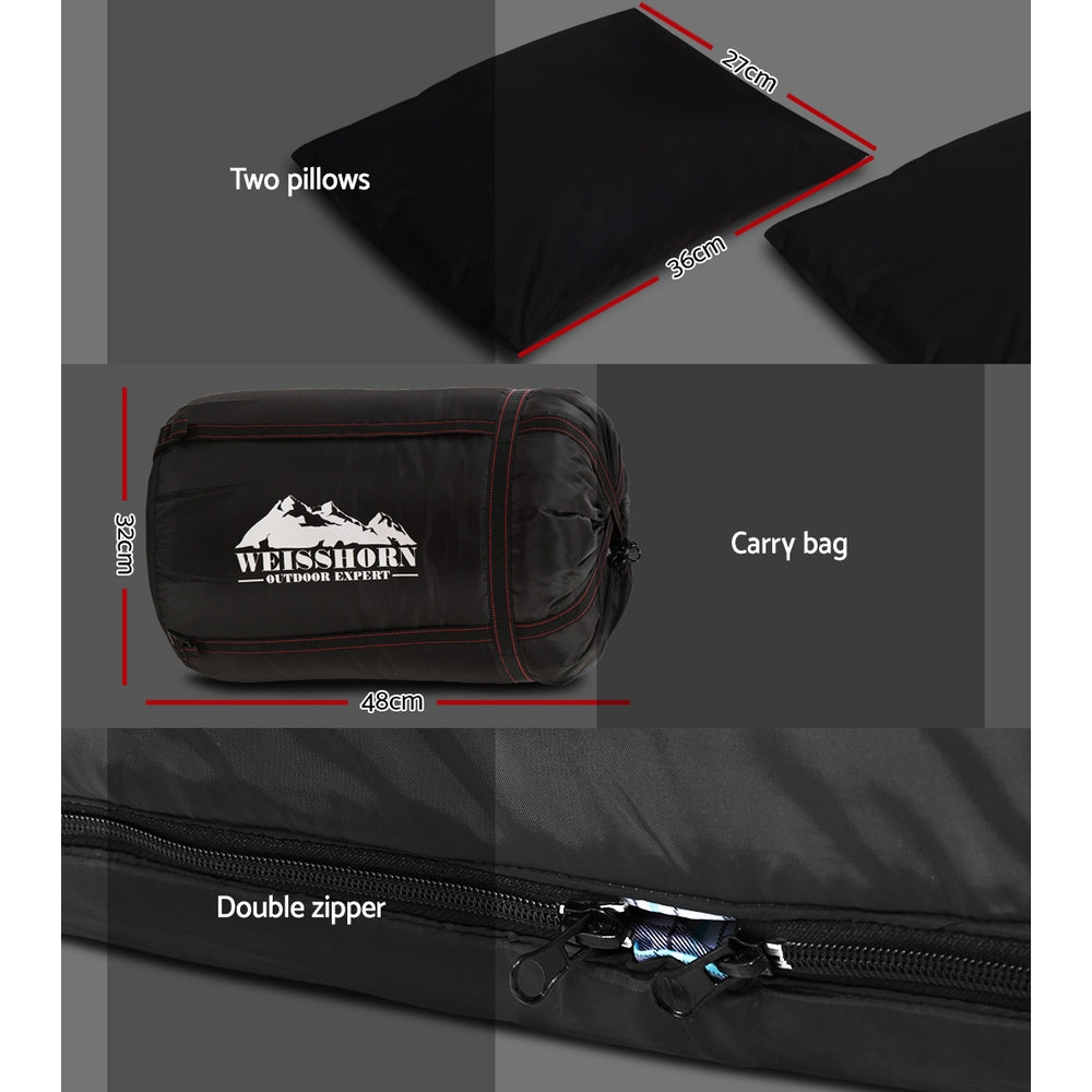 Double Sleeping Bag with Pillows