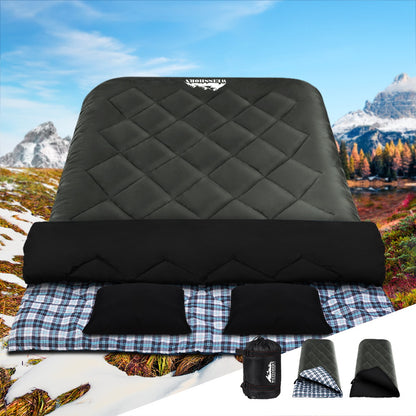 Double Sleeping Bag with Pillows