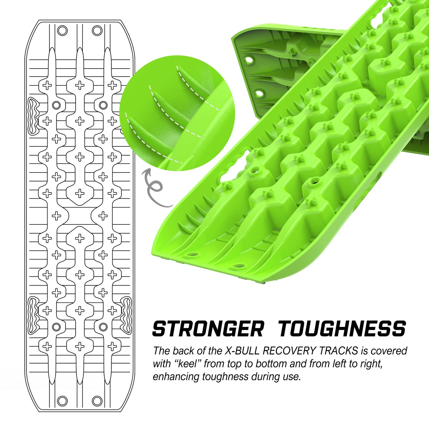 X-BULL Gen 3.0 Recovery tracks - Green