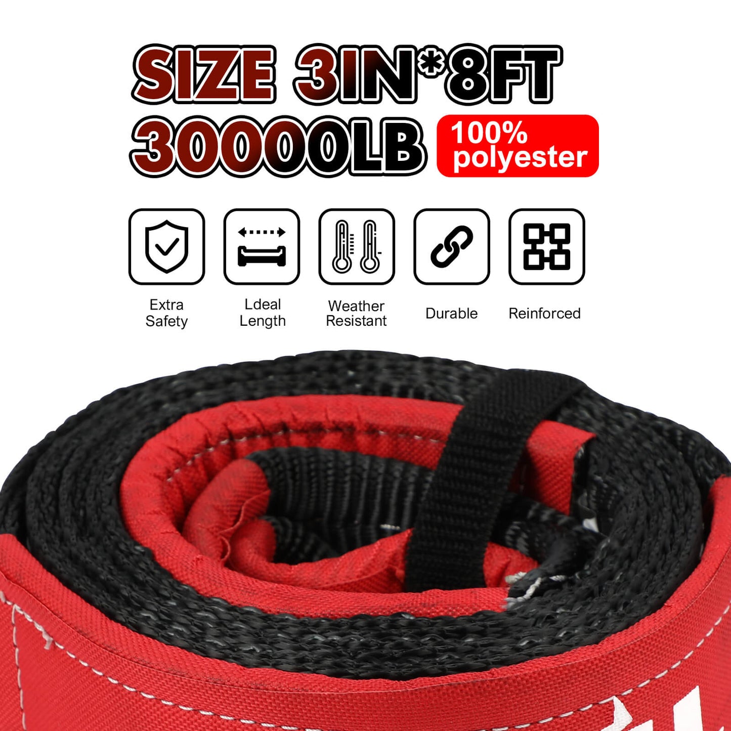 X-BULL 'Soft' 4WD Recovery Kit with Gen 2.0 Recovery Tracks - Red