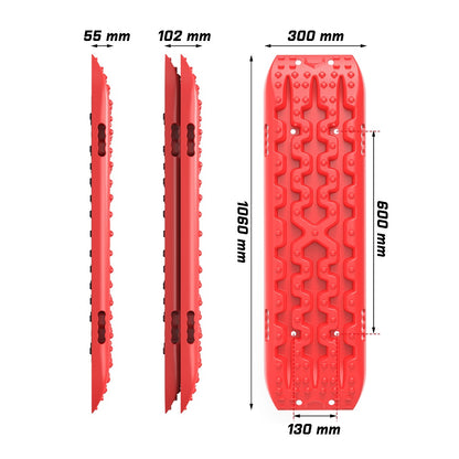 X-BULL Recovery Tracks Gen 3.0 with Mounting Kit and Carry Bag - Red