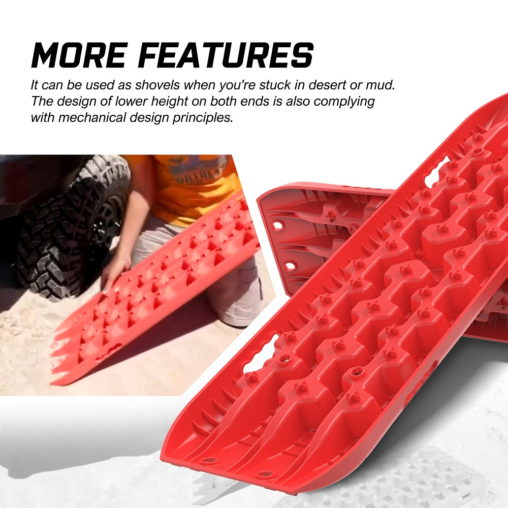 X-BULL Recovery Tracks Gen 3.0 with Mounting Kit and Carry Bag - Red