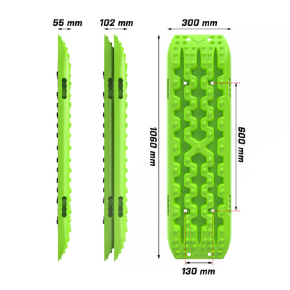 X-BULL Recovery Tracks Gen 3.0 with Mounting Kit and Carry Bag - Green