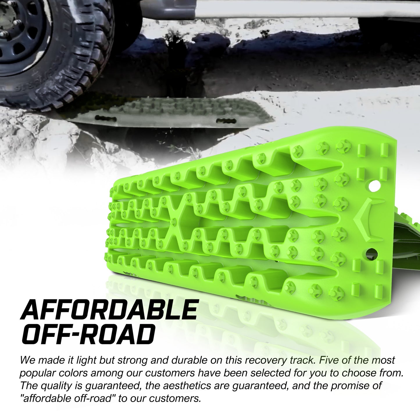 X-BULL Recovery Tracks Gen 3.0 with Mounting Kit and Carry Bag - Green