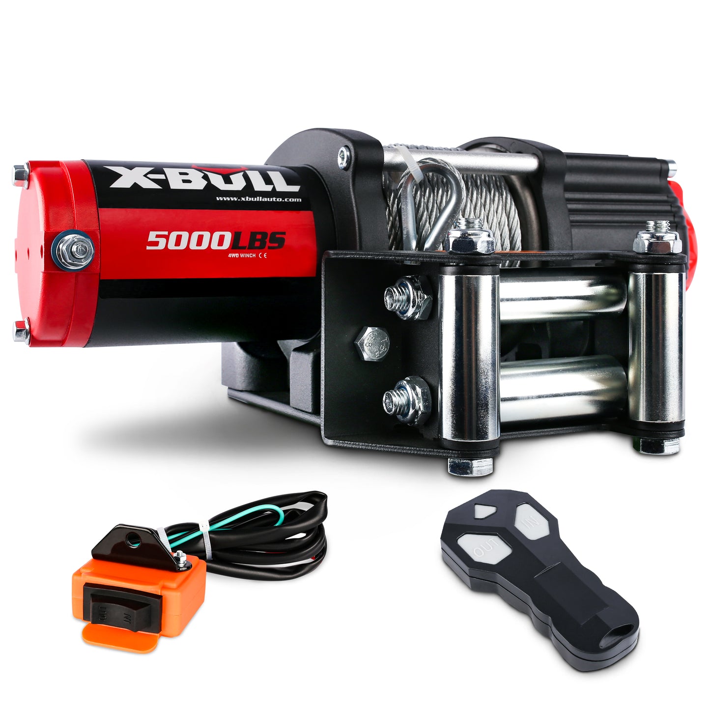 X-BULL 5000LBS Electric Winch with Steel Cable and Wireless remote to suit ATV UTV