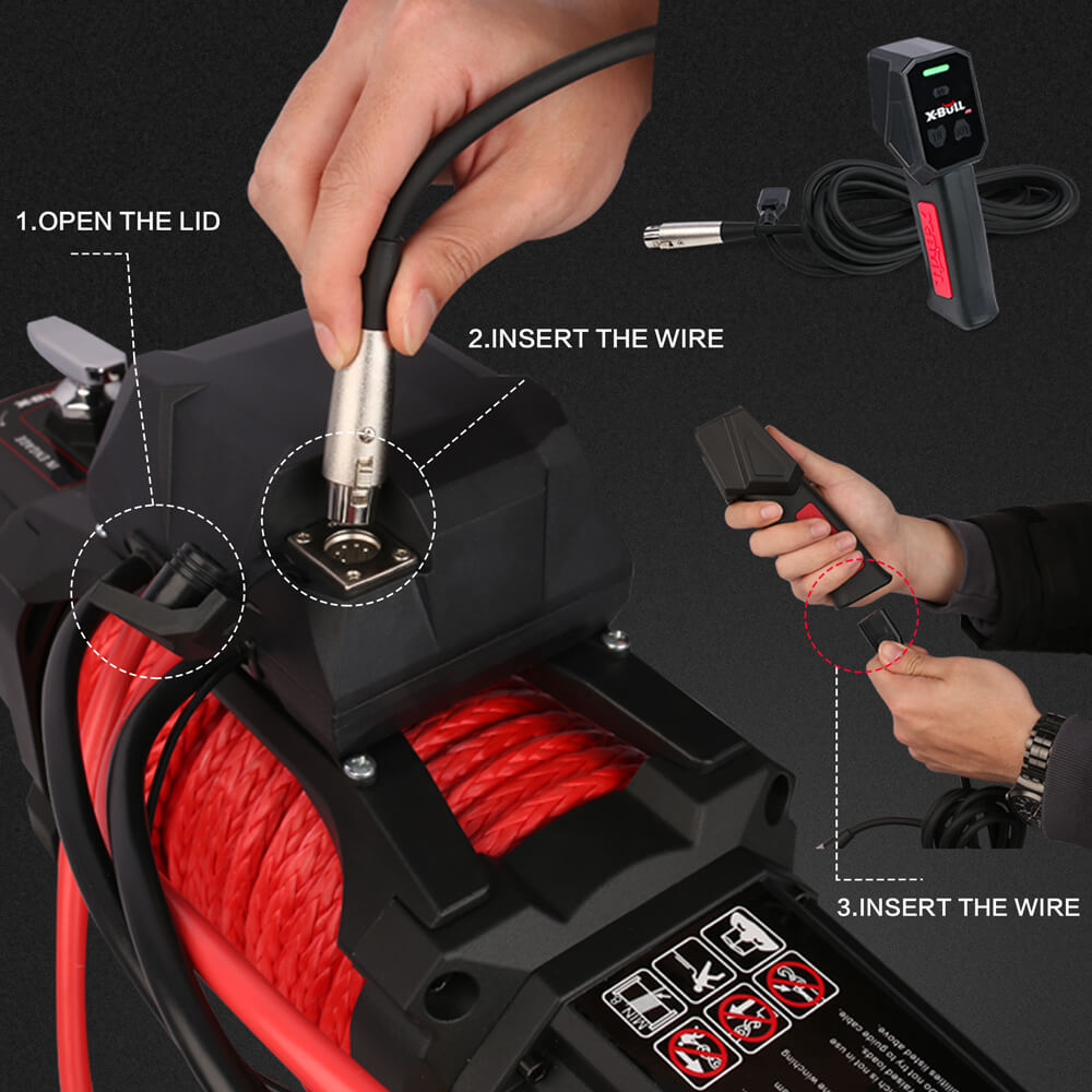 X-BULL 14500LBS Electric Winch with Synthetic Rope and Wireless remote