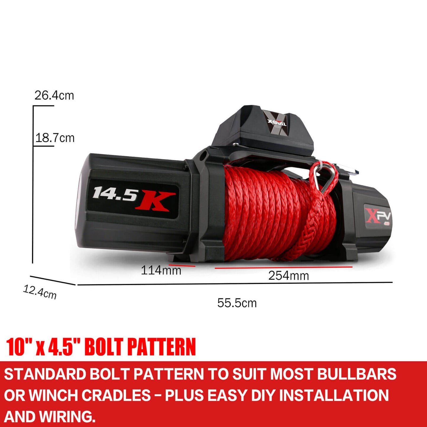 X-BULL 14500LBS Electric Winch with Synthetic Rope and Wireless remote