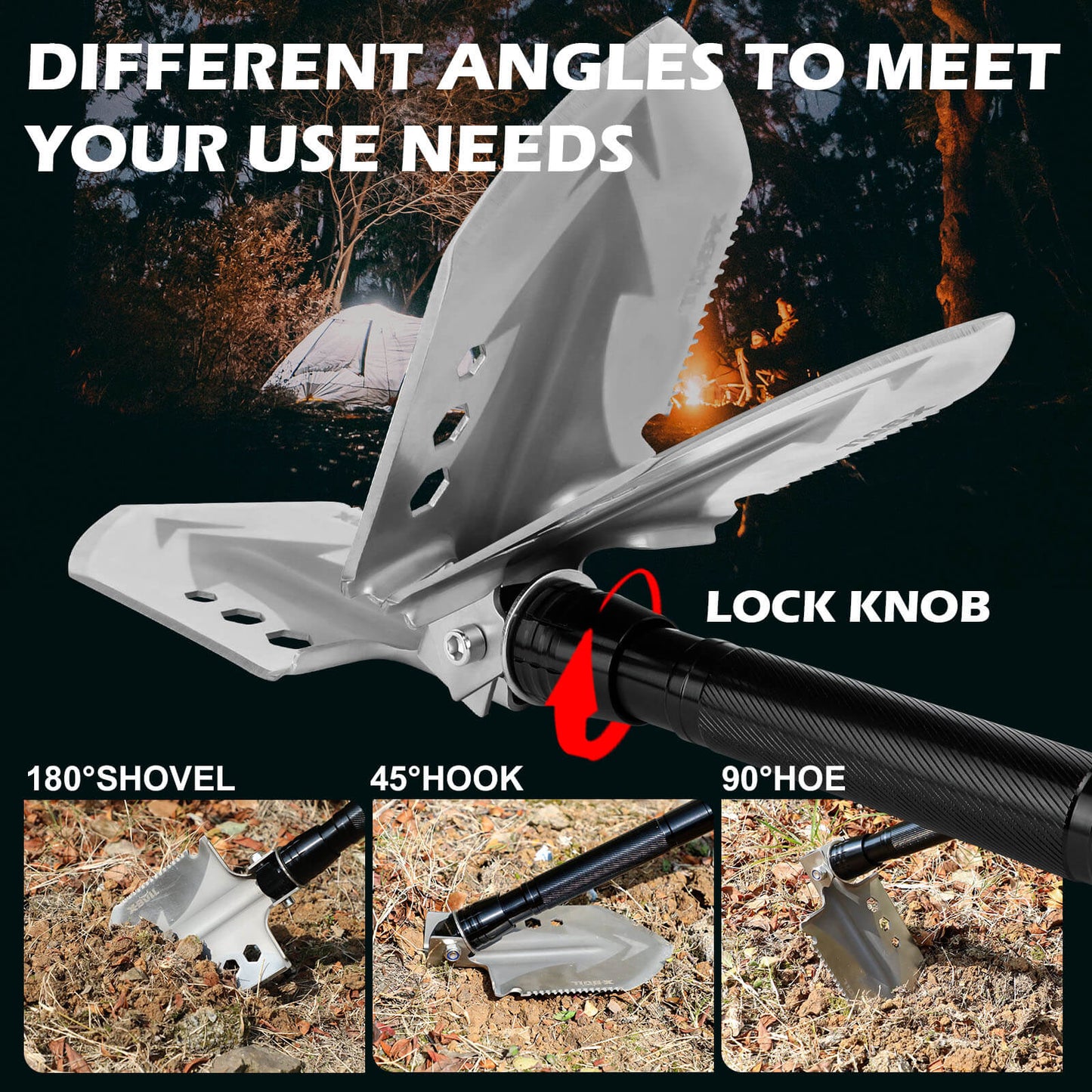 X-BULL Folding Multifunction Shovel