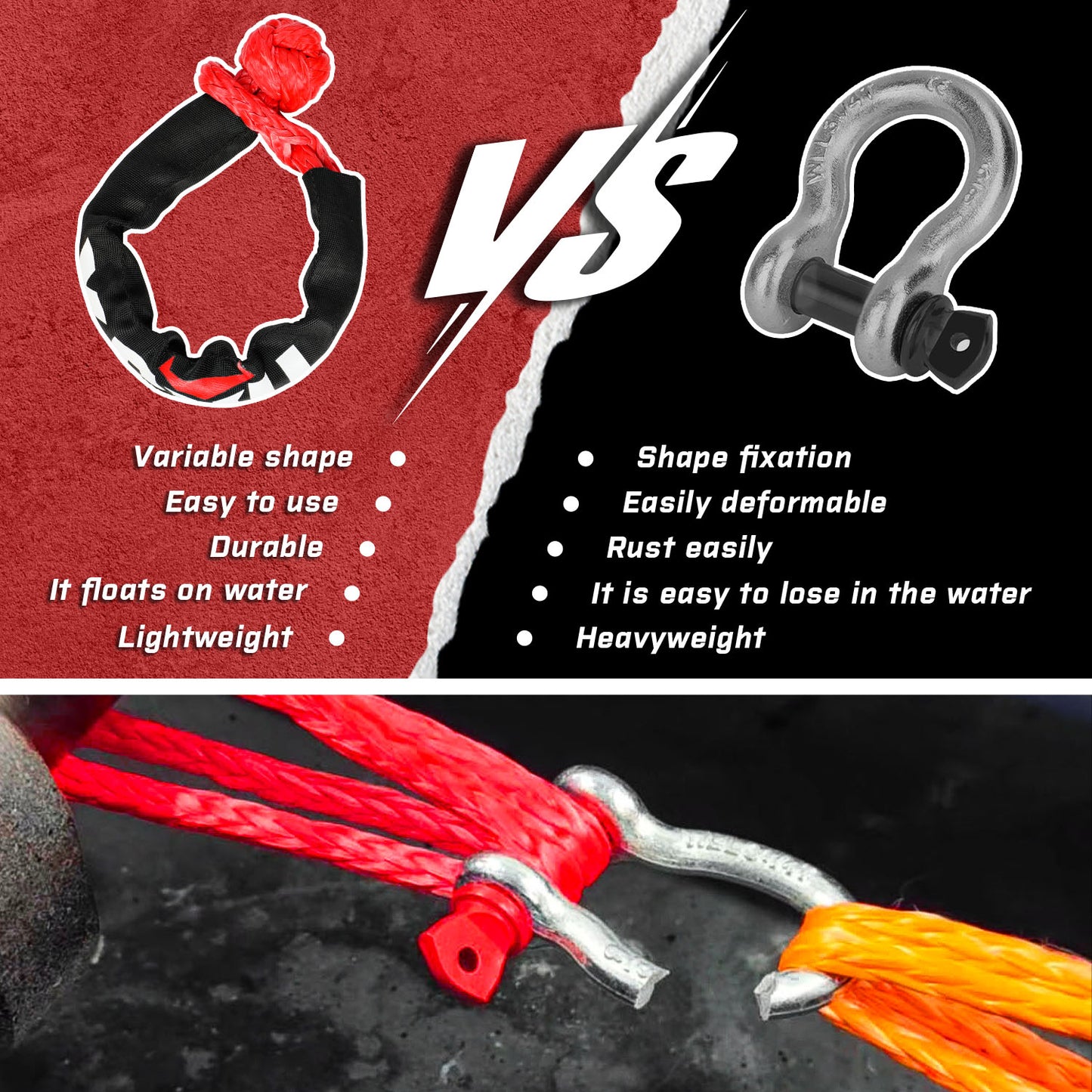 X-BULL Soft Shackle and Pulley