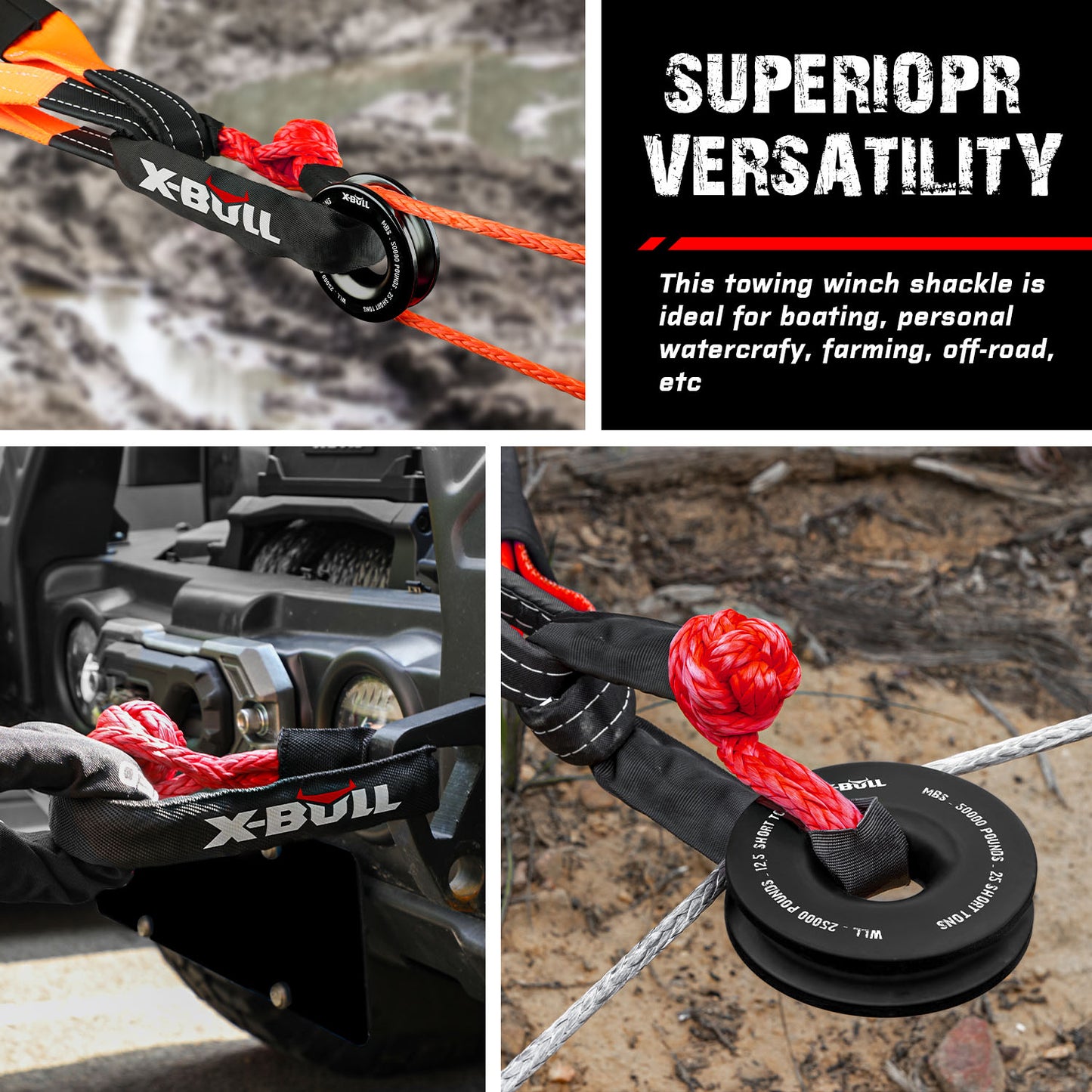 X-BULL Soft Shackle and Pulley
