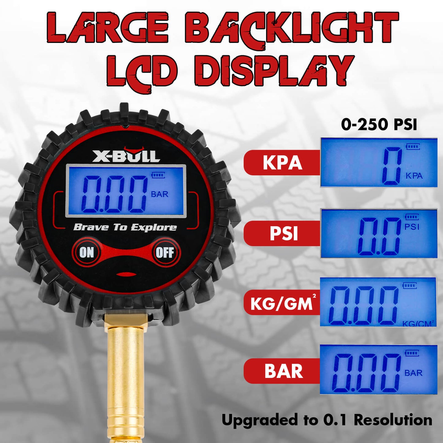 X-BULL Digital Tyre Pressure Gauge