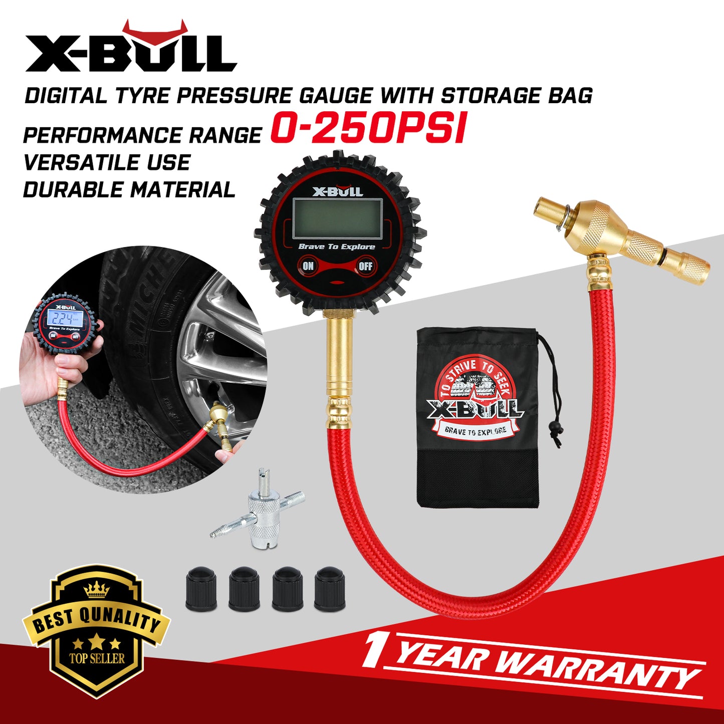 X-BULL Digital Tyre Pressure Gauge