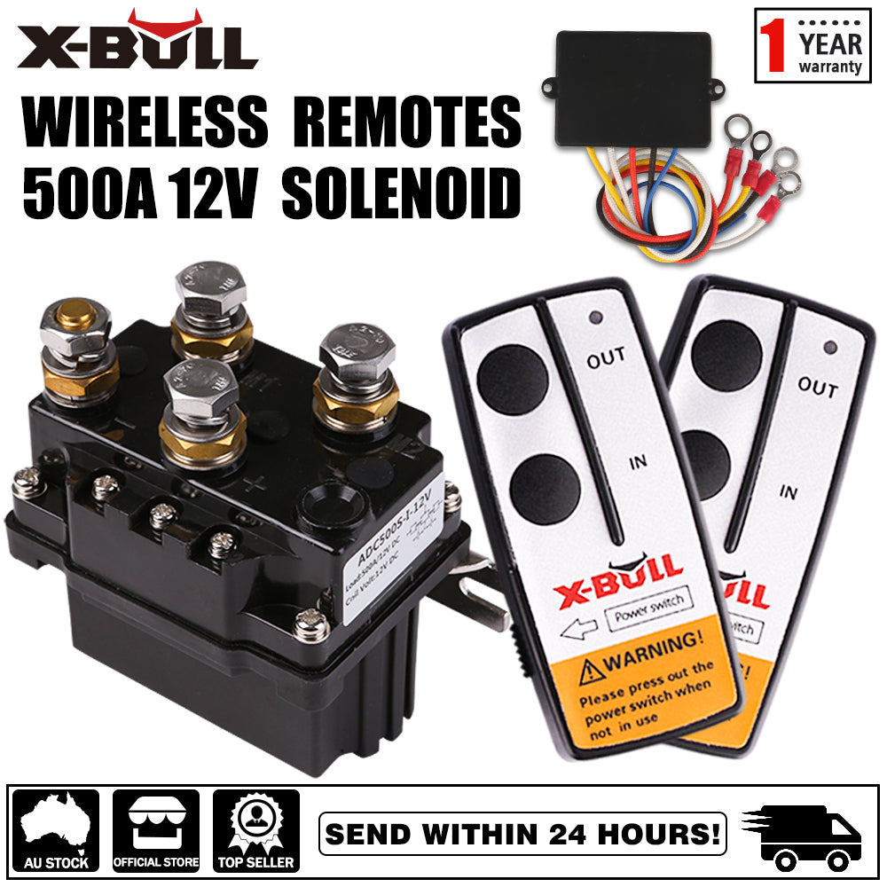 X-BULL 12V Winch Solenoid Relay with Twin Wireless Remote