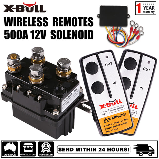 X-BULL 12V Winch Solenoid Relay with Twin Wireless Remote