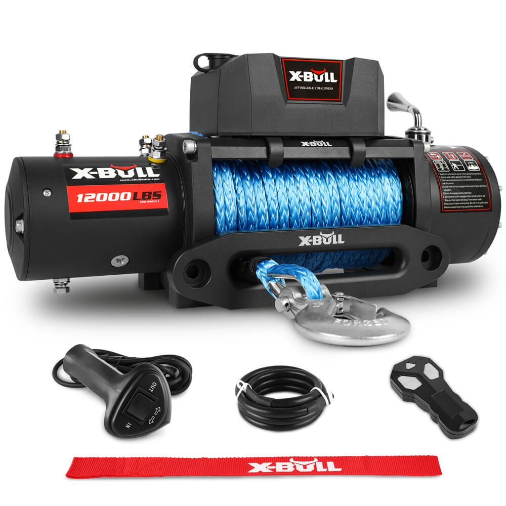 X-BULL 12000LBS Electric Winch with Synthetic Rope and Wireless remote