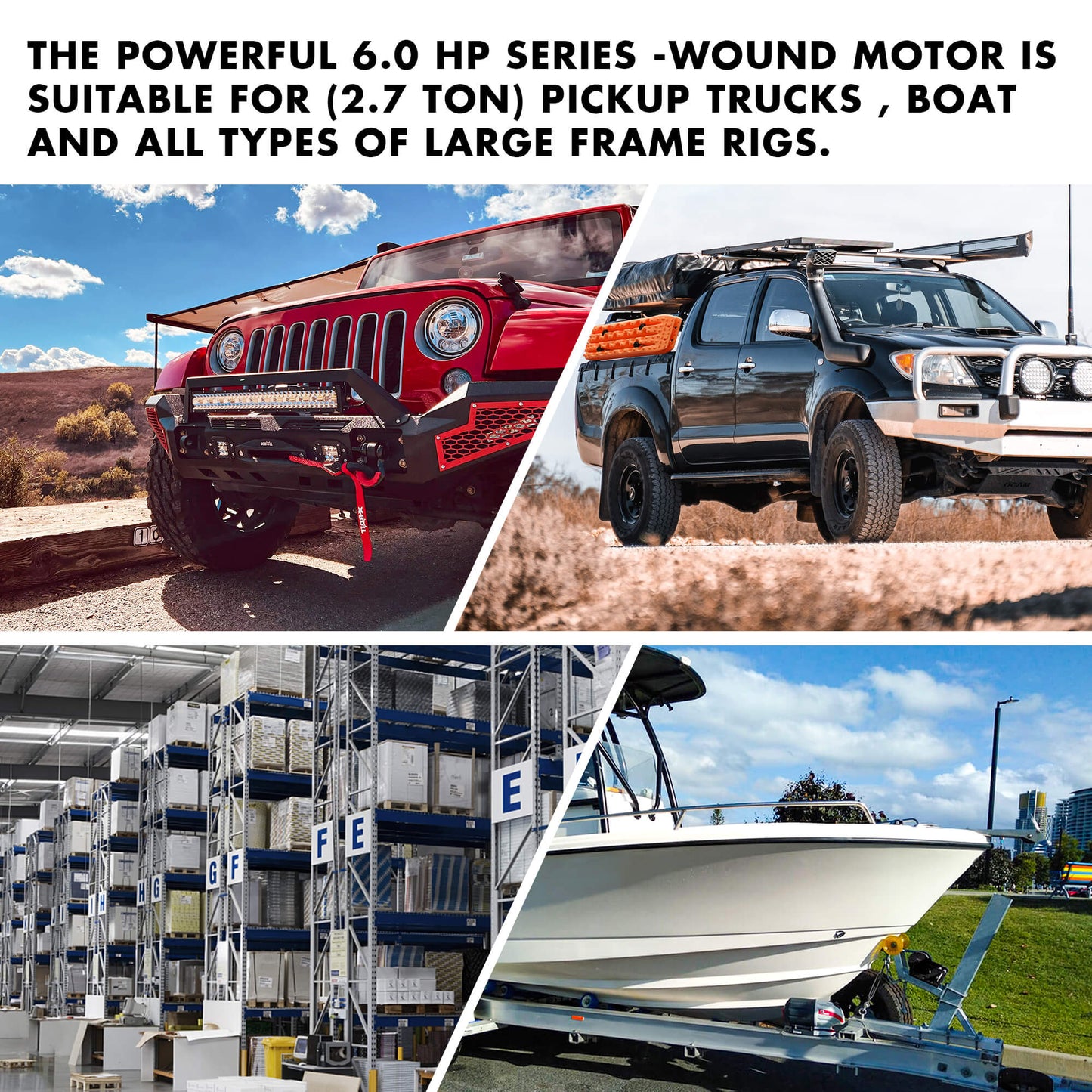X-BULL 12000LBS Electric Winch with Synthetic Rope and Wireless remote