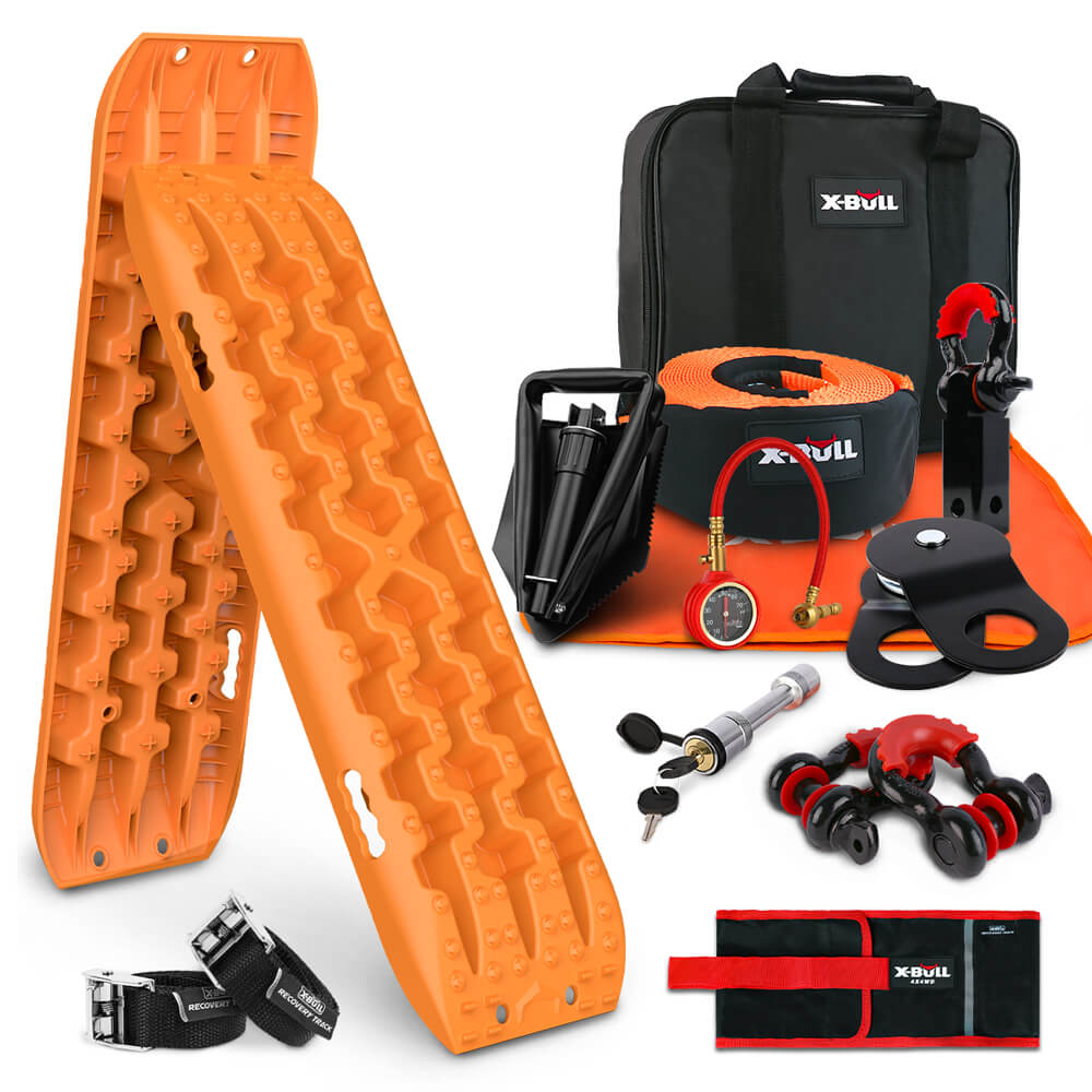 X-BULL Essentials 4WD Recovery Kit with Gen 3.0 Recovery Tracks - Orange