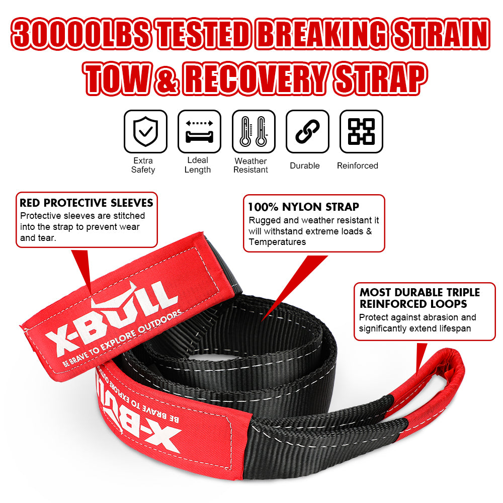 X-BULL 6 piece Recovery Kit