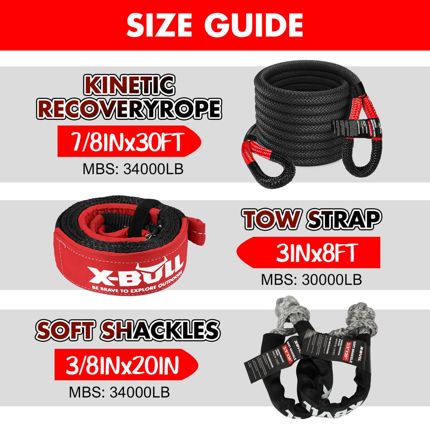 X-BULL 'Soft' Recovery Kit with Multifunction Shovel