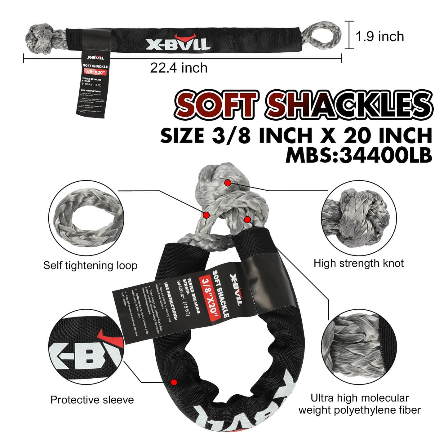X-BULL 'Soft' Recovery Kit with Multifunction Shovel