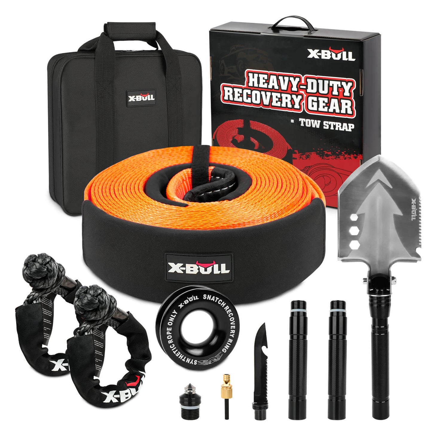 X-BULL Basic 4WD Recovery Kit with Multifunction Shovel