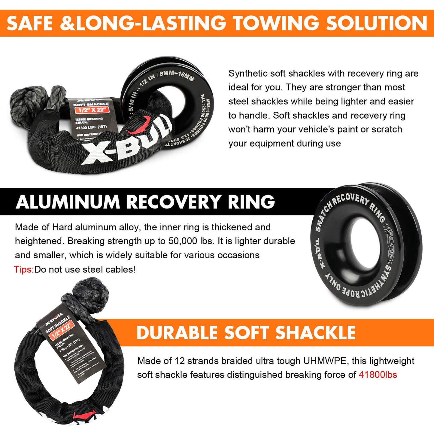 X-BULL Basic 4WD Recovery Kit with Multifunction Shovel