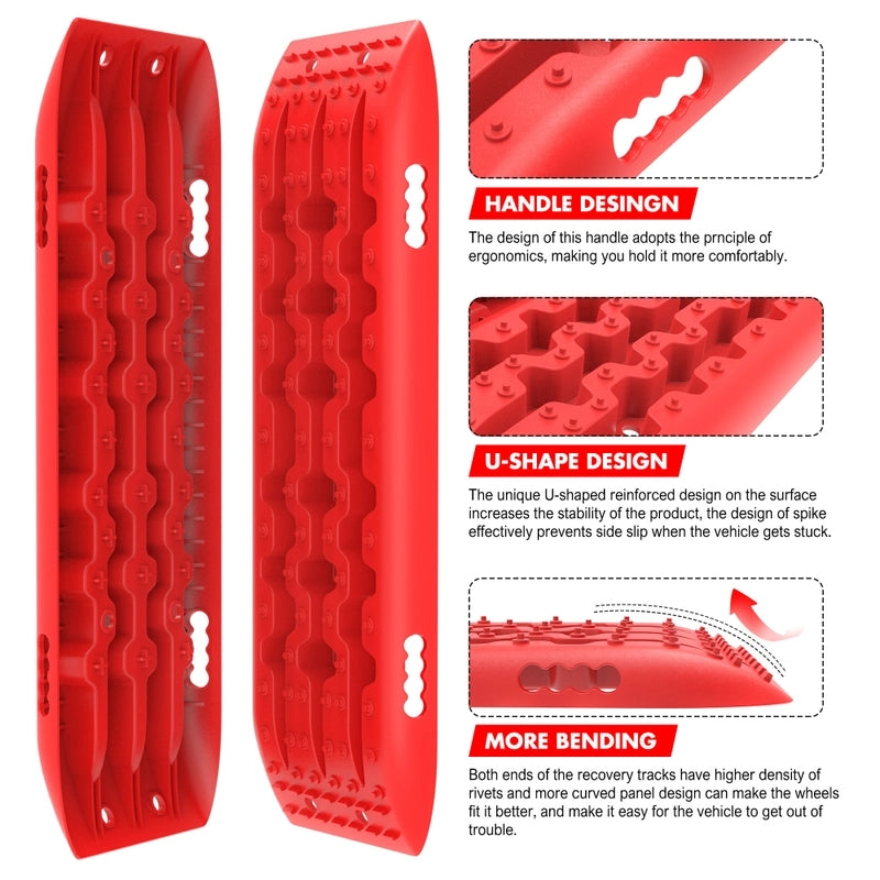 X-BULL Recovery tracks Gen 2.0 with Mounting kit - Red