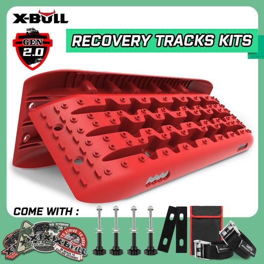 X-BULL Recovery tracks Gen 2.0 with Mounting kit - Red