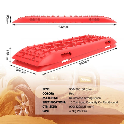 X-BULL Recovery tracks Gen 2.0 with Mounting kit - Red