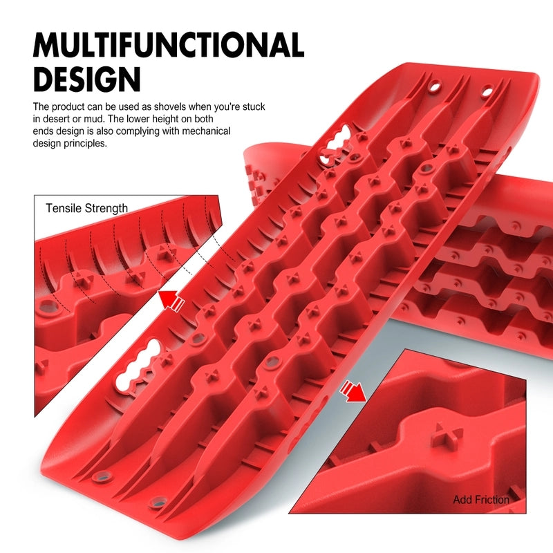 X-BULL Recovery tracks Gen 2.0 with Mounting kit - Red