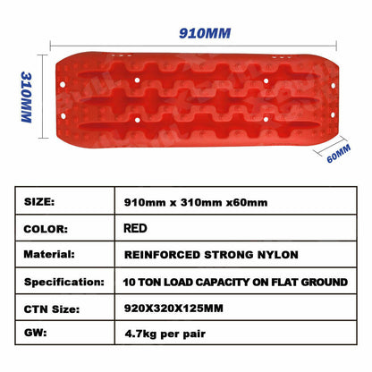 X-BULL Recovery tracks Gen 2.0 with Mounting kit - Red