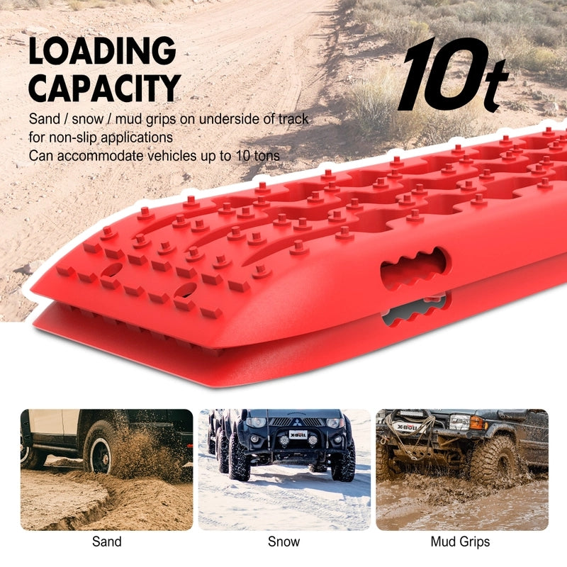 X-BULL Recovery tracks Gen 2.0 with Mounting kit - Red