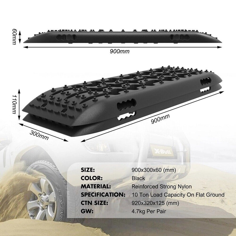 X-BULL Recovery tracks Gen 2.0 with Mounting kit - Black