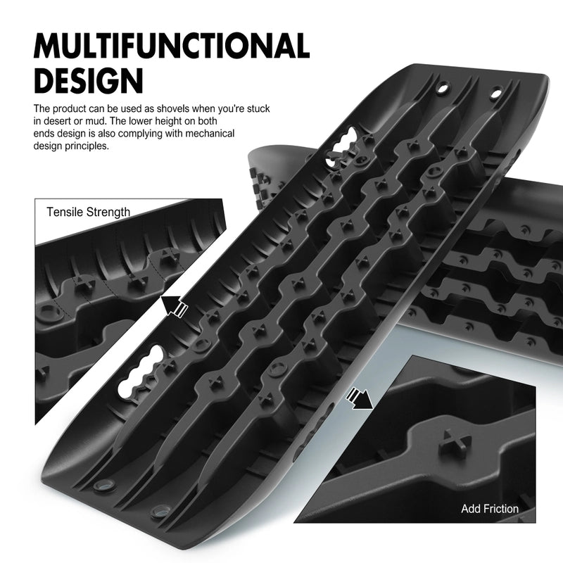 X-BULL Recovery tracks Gen 2.0 with Mounting kit - Black