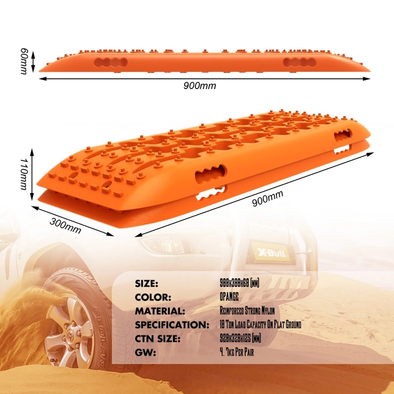 X-BULL Recovery tracks Gen 2.0 with Mounting kit - Orange