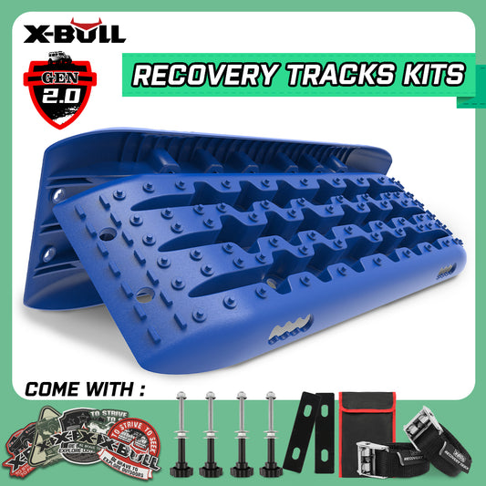 X-BULL Recovery tracks Gen 2.0 with Mounting kit - Blue