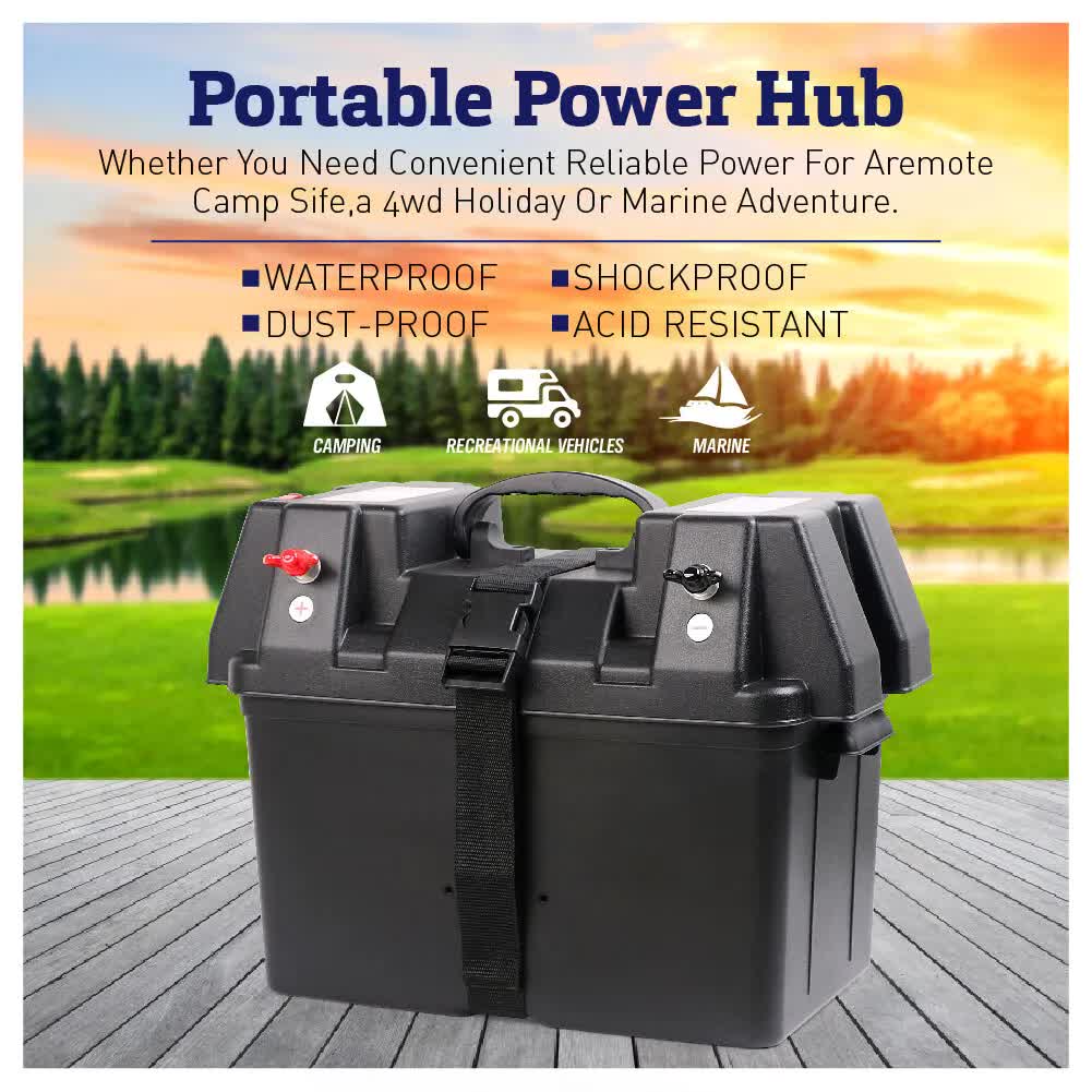 12V 100AH Deep Cycle Battery Box