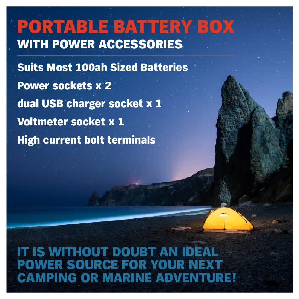 12V 100AH Deep Cycle Battery Box