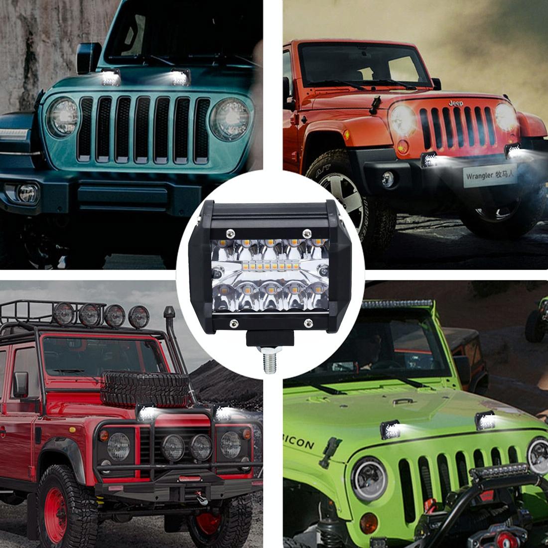 4 Inch Multifunction LED Light Bar - Amber/White Flash